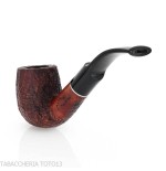 Curved Billiard shaped pipe in rusticated briar - Tobacco Pipes - Natural root