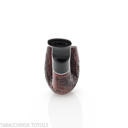 Curved Billiard shaped pipe in rusticated briar - Tobacco Pipes - Natural root