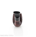 Gebogene Pfeife in Billardform aus rustiziertem Bruyere - Tabakpfeifen