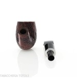 Curved Billiard shaped pipe in rusticated briar - Tobacco Pipes - Natural root