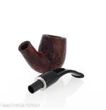 Curved Billiard shaped pipe in rusticated briar - Tobacco Pipes - Natural root