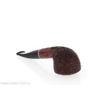 Semi-curved Diplomat shaped pipe in rusticated briar - Tobacco Pipes - Natural root