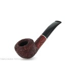 Semi-curved Diplomat shaped pipe in rusticated briar - Tobacco Pipes - Natural root