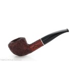 Semi-curved Diplomat shaped pipe in rusticated briar - Tobacco Pipes - Natural root