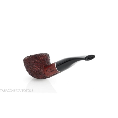 Semi-curved Diplomat shaped pipe in rusticated briar - Tobacco Pipes - Natural root