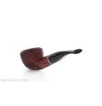Semi-curved Diplomat shaped pipe in rusticated briar - Tobacco Pipes - Natural root