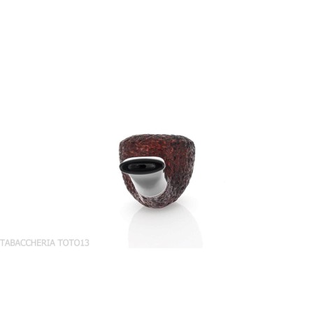 Semi-curved Diplomat shaped pipe in rusticated briar - Tobacco Pipes - Natural root