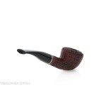 Semi-curved Diplomat shaped pipe in rusticated briar - Tobacco Pipes - Natural root