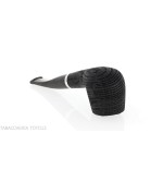 Pipe Oak series, curved Brandy shape made of mortar wood - Tobacco Pipes - Bog oak