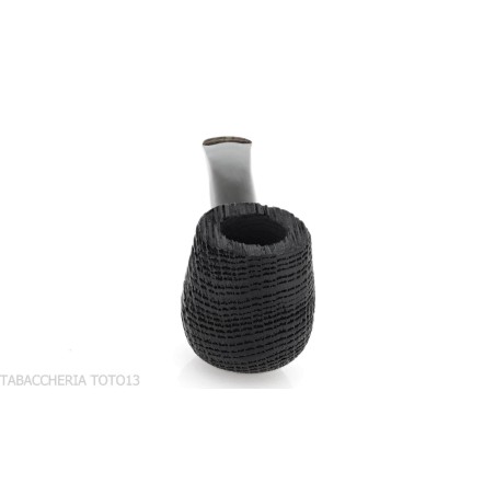 Pipe Oak series, curved Brandy shape made of mortar wood - Tobacco Pipes - Bog oak