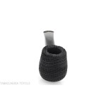Pipe Oak series, curved Brandy shape made of mortar wood - Tobacco Pipes - Bog oak