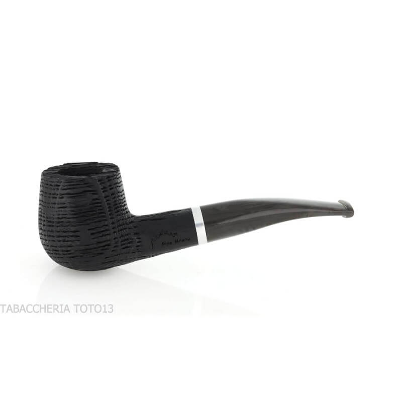 Pfeife aus der Oak-Serie, gebogene Brandy-Form aus Mörtelholz - Pipe Milano