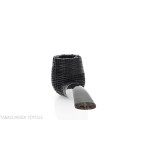 Pipe Oak series, curved Brandy shape made of mortar wood - Tobacco Pipes - Bog oak