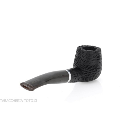 Pipe Oak series, curved Brandy shape made of mortar wood - Tobacco Pipes - Bog oak