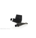 Pipe Oak series, curved Brandy shape made of mortar wood - Tobacco Pipes - Bog oak