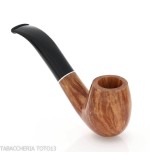 Pipa Billiard curva in radica chiara - Pipe