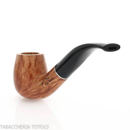 Pipa Billiard curva in radica chiara - Pipe