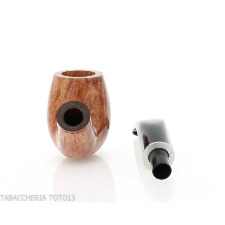 Pipa Billiard curva in radica chiara - Pipe