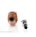 Pipa Billiard curva in radica chiara - Pipe