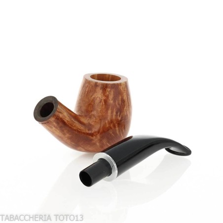 Pipa Billiard curva in radica chiara - Pipe