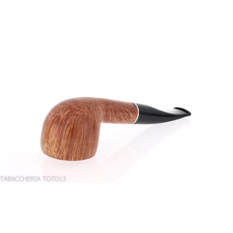 Semi-curved Diplomat-shaped pipe in light briar-Milano pipe