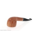 Semi-curved Diplomat-shaped pipe in light briar-Milano pipe
