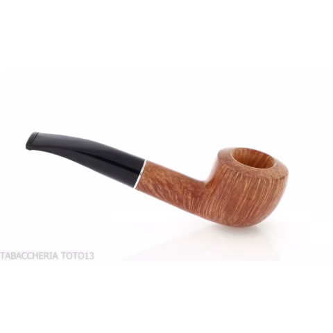 Semi-curved Diplomat-shaped pipe in light briar-Milano pipe