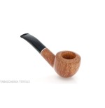 Semi-curved Diplomat-shaped pipe in light briar-Milano pipe