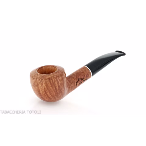 Semi-curved Diplomat-shaped pipe in light briar-Milano pipe