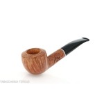 Semi-curved Diplomat-shaped pipe in light briar-Milano pipe