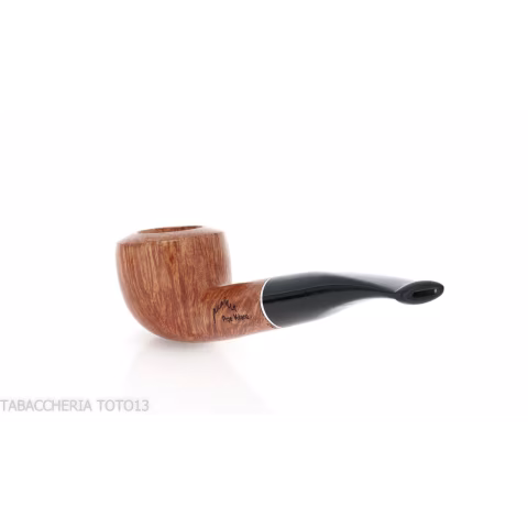 Semi-curved Diplomat-shaped pipe in light briar-Milano pipe