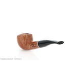 Semi-curved Diplomat-shaped pipe in light briar-Milano pipe