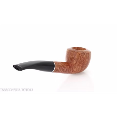 Semi-curved Diplomat-shaped pipe in light briar-Milano pipe