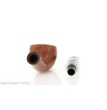 Semi-curved Diplomat-shaped pipe in light briar-Milano pipe