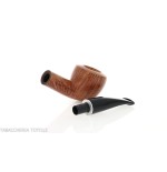 Semi-curved Diplomat-shaped pipe in light briar-Milano pipe