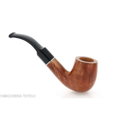 Pipa Billiard curva in radica naturale lucida bocchino a sella - Pipe