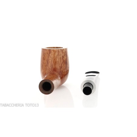 Pipa Billiard dritta in radica naturale lucida - Pipe