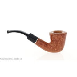 Curved Dublin pipe in natural shiny briar