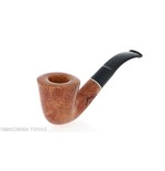 Pipa Dublin curvada en brezo natural brillante - Pipas de Tabaco