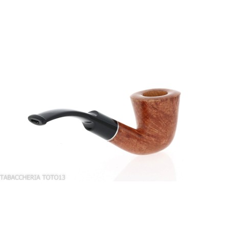 Pipa Dublin curvada en brezo natural brillante - Pipas de Tabaco
