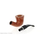 Pipa Dublin curvada en brezo natural brillante - Pipas de Tabaco