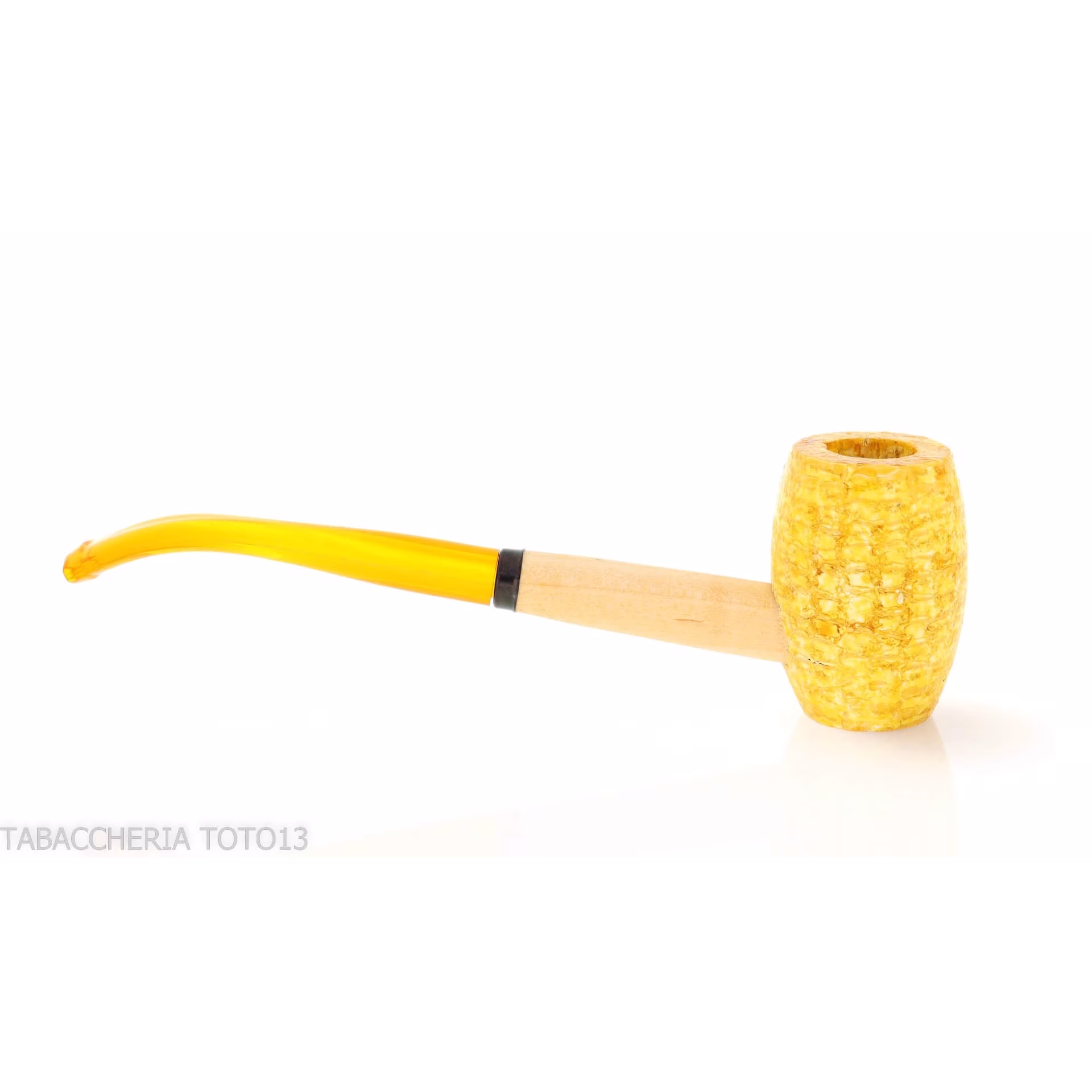 Pipa de maíz en la curva del modelo Missouri Mizzou doblado sin filtro - Pipas de Tabaco