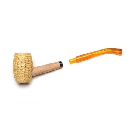 Corncob pipe Missouri model curve Mizzou Bent without filter - Tobacco Pipes