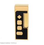 Briquet Dunhill Rollagas laque noire et marques dorées - Briquets - Métal