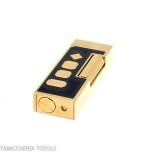 Briquet Dunhill Rollagas laque noire et marques dorées - Briquets - Métal