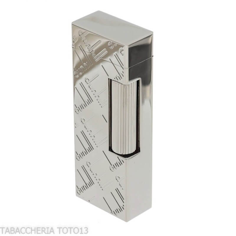 Accendino Dunhill Rollagas placcato palladio incisioni loghi astratti - Dunhill - The white spot