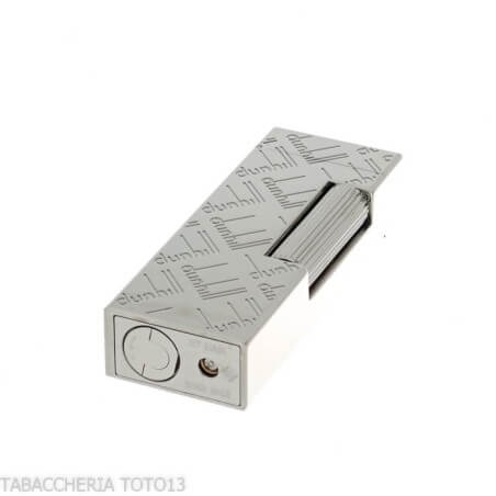 Briquet Dunhill Rollagas plaqué palladium gravures abstraites logo - Dunhill - The white spot