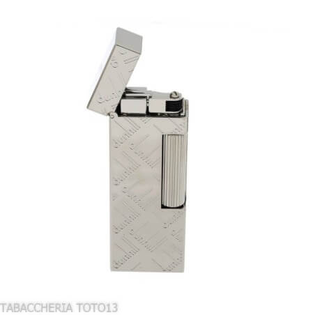 Briquet Dunhill Rollagas plaqué palladium gravures abstraites logo - Dunhill - The white spot