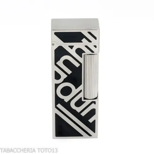 Briquet Dunhill Rollagas laqué noir et logo palladium - Briquets - Métal