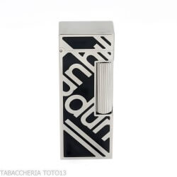 Dunhill Rollagas lighter black lacquer and palladium logo
